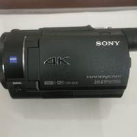 video camera professionale Sony 4K con monitor 4k