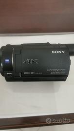 video camera professionale Sony 4K con monitor 4k