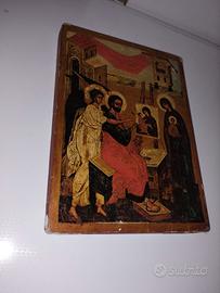 Icona ortodossa San Luca vintage 