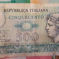 500 lire di carta 14/2/1974-2/4/1979.