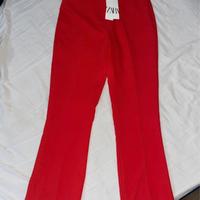 Pantalone a zampa rosso Zara