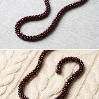 Collana vintage, in granato naturale