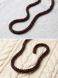 Collana vintage, in granato naturale