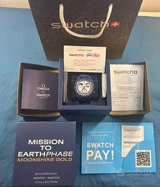 Omega × Swatch Mission to Earthphase Gold