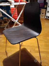 6 sedia seduta in legno