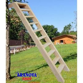Scala in legno lamellare per accesso a soppalchi e
