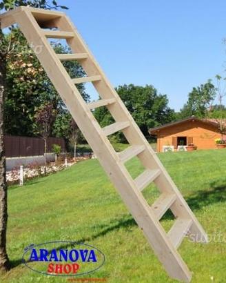 Scala in legno lamellare per accesso a soppalchi e