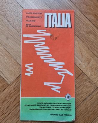 Mappa Stradale Vintage Italia ENIT