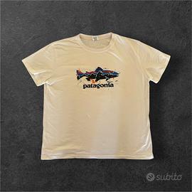 T-Shirt Patagonia Fitz Roy Trout Bianca - Taglia M