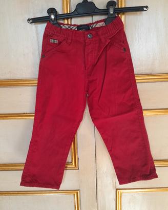 pantalone rosso per bambini originale BURBERRY 