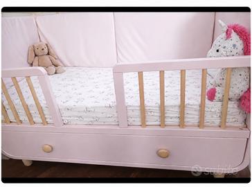 Lettino IKEA MYLLRA rosa 60×120 con cassetto