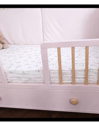 Lettino IKEA MYLLRA rosa 60×120 con cassetto