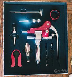 Set Sommelier Vino Completo con custodia pelle