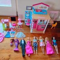 Casa Barbie + 6 barbie vari accessori