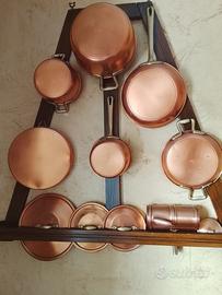 Set pentole e padelle in rame Made in Italy