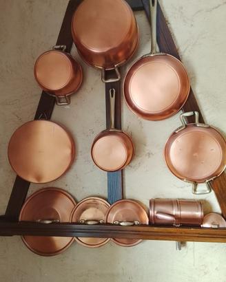 Set pentole e padelle in rame Made in Italy