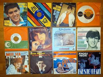 45 GIRI VINILE ANNI 60 - Lotto 12 dischi