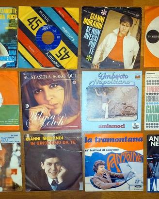 45 GIRI VINILE ANNI 60 - Lotto 12 dischi