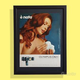 Pubblicità originale poster vintage Olympus OM-1