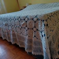 copriletto vintage uncinetto fatto a mano 