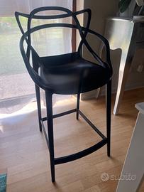 4 sgabelli in polipropilene colore nero