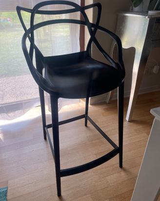 4 sgabelli in polipropilene colore nero