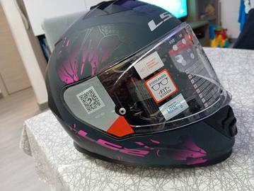 Casco LS2 integrale donna con disegni rosa Tag. S