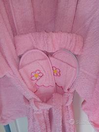 Accappatoio donna completo di ciabatte in spugna