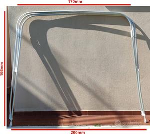 Tendalino Bimini pieghevole a tre archi alluminio