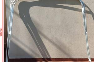 Tendalino Bimini pieghevole a tre archi alluminio