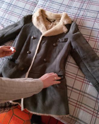 Giacca in pelle scamosciata donna L