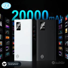 Power Bank EXJ 20000mAh, Ricarica Rapida