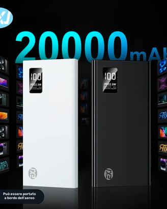 Power Bank EXJ 20000mAh, Ricarica Rapida