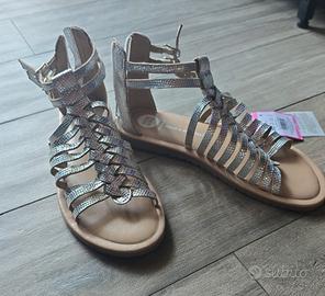 scarpe sandali Gios Eppo 36 nuove pelle argento