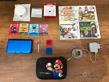 Bundle Nintendo 3DS XL Blu + giochi e accessori.
