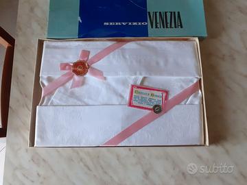 Tovaglia Venezia cotone anni 70 per 6 pers 130x160