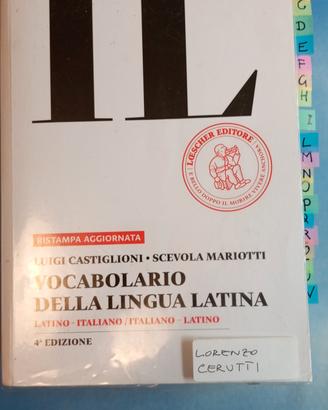 Vocabolario della lingua latina 