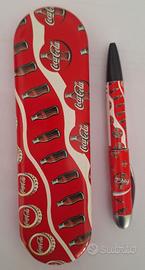 Set portapenne + penna Coca-Cola originale 1998