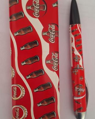 Set portapenne + penna Coca-Cola originale 1998