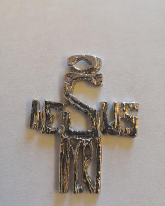 Crocifisso pendente stilizzato anni '70