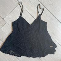 Top pizzo nero Guess