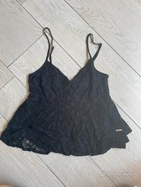 Top pizzo nero Guess