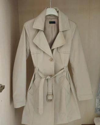 Trench classico Benetton 100% cotone tg 38 beige