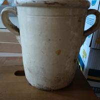 Vaso in terracotta ceramizzata antico