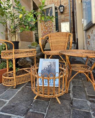 Arredi vintage in bambù e rattan anni ’60/’70