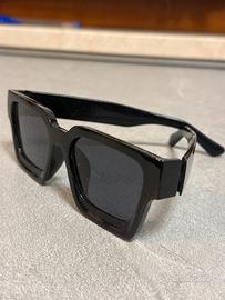 Occhiali da sole neri squadrati oversize