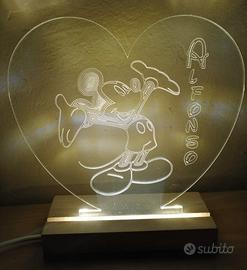 Lampada LED personalizzata idea con nome logo