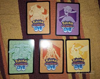 5 carte pokemon live varianti complete