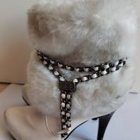 Stivali bianchi con tacco