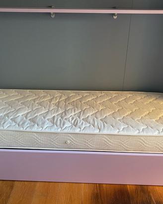 Letto contenitore rosa 190x80